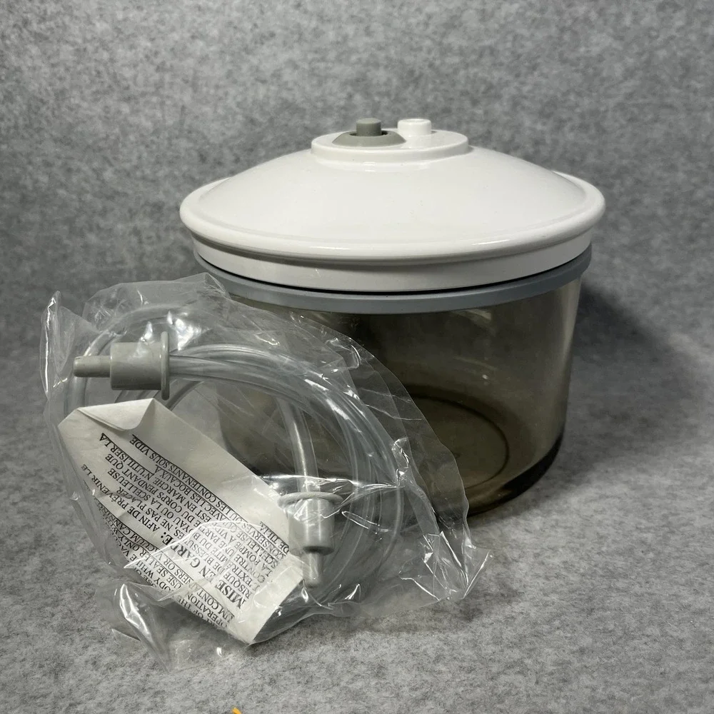 FoodSaver Vacuum Sealer Snail Canister Storage Containers 25 50 80 oz Lot‎ of 3